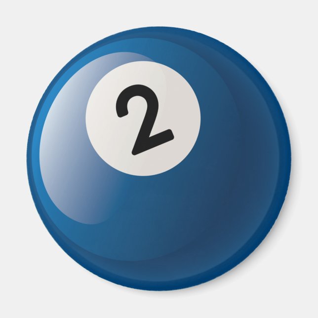 NUMBER TWO BILLIARDS BALL MAGNET (Front)