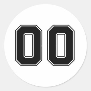 Number Zero 00 Sport Font Sticker