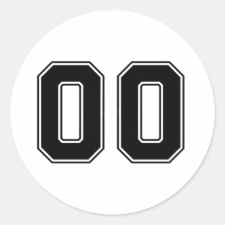 Number Zero 00 Sport Font Sticker