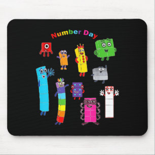Numberblock number day funny happy numbers mouse pad