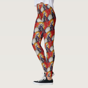 Numbered And Colored Eightballs, Ladies Leggings