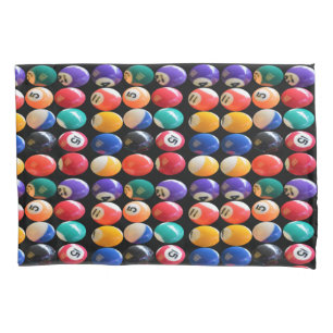 Numbered And Colored Eightballs Pillowcase