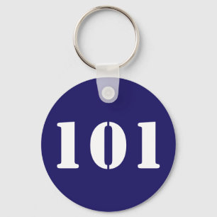 Numbered Chaveiro Keychain