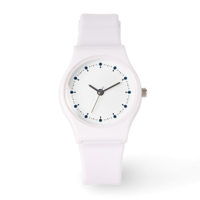 Numberless Face Watch with blue dots (Front)