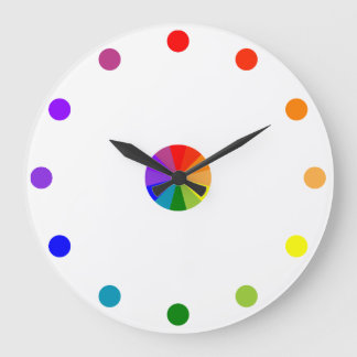 Numberless RYB Colour Wheel Clock-3 Large Clock