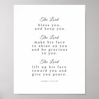 Numbers6:24-26 scripture poster, bible verse print