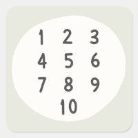 numbers 1-10 counting Stickers & Labels