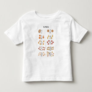 Numbers 1 - 10 in Fall Aesthetic Educational  Toddler T-shirt