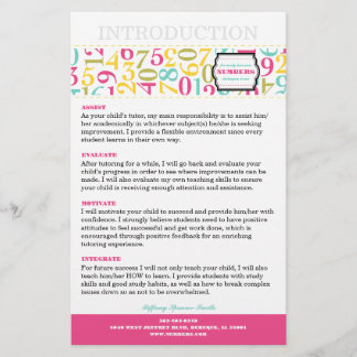 Numbers 5.5x8.5 Flyer