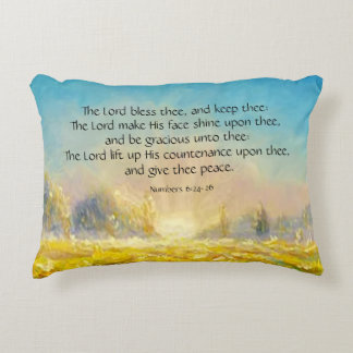 Numbers 6:24-26 accent pillow