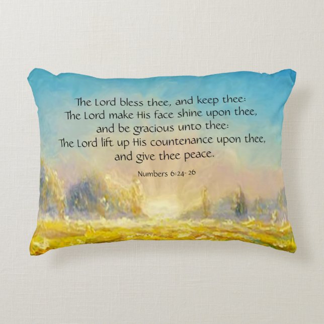 Numbers 6:24-26  accent pillow (Front)
