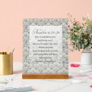 Numbers 6:24-26 Bible Verse Art Acrylic Sign