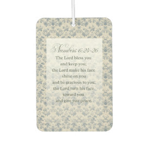 Numbers 6:24-26 Bible Verse Art Air Freshener