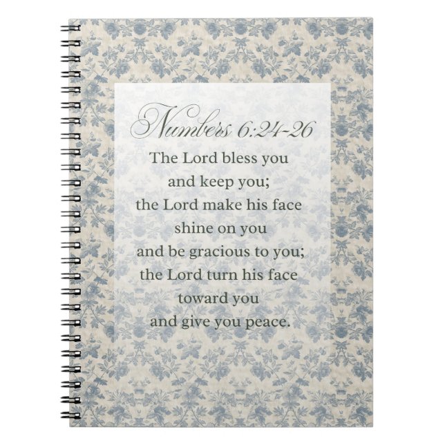Numbers 6:24-26 Bible Verse Art Notebook (Front)