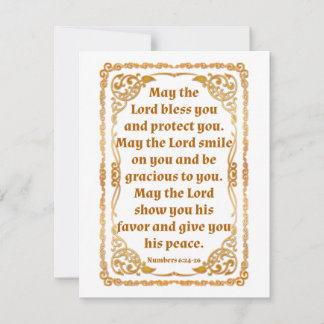 Numbers 6:24-26 Card