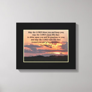 Numbers 6:24-26 Christian Poster Canvas Print