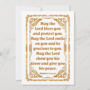 Numbers 6:24-26 Flat Thank You Card