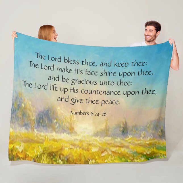 Numbers 6:24-26 fleece blanket (In Situ)