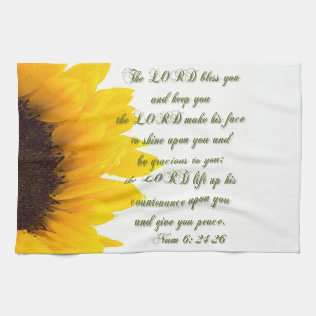 Numbers 6: 24-26 kitchen towel (Horizontal)
