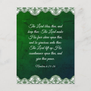 Numbers 6:24-26 postcard