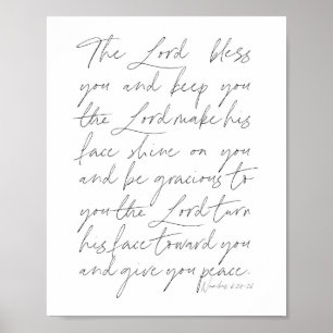 Numbers 6:24-26 Script Poster