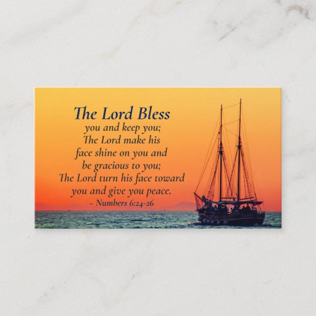 Numbers 6 24-26 The Lord Bless You and Keep You Business Card (Front)