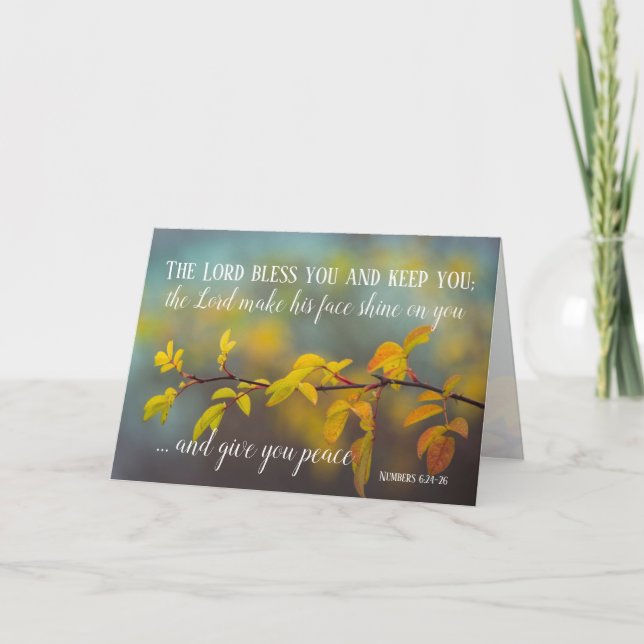 Numbers 6:24-26 The Lord Bless You and Keep You Card (Front)