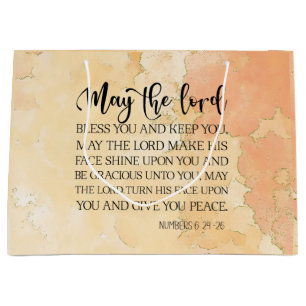 Numbers 6:24-26 The Lord Bless You and Keep You  Large Gift Bag