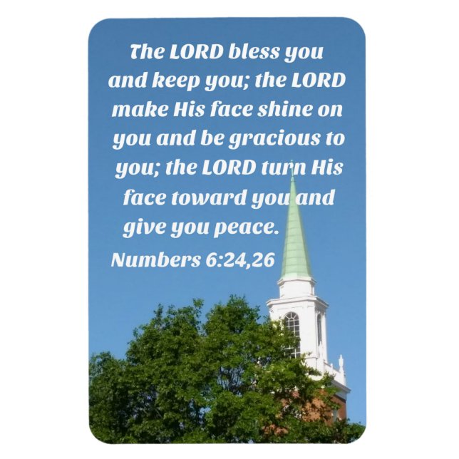 Numbers 6:24,26 The LORD bless you and keep you Magnet (Vertical)
