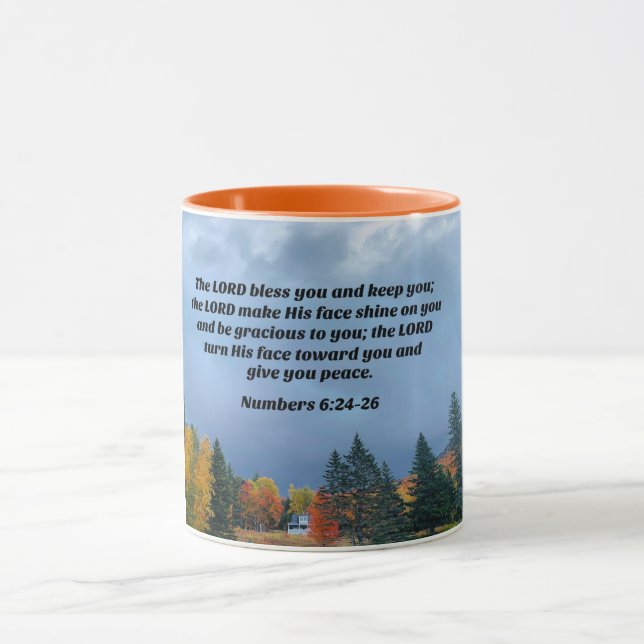 Numbers 6:24,26 The LORD bless you and keep you Mug (Center)