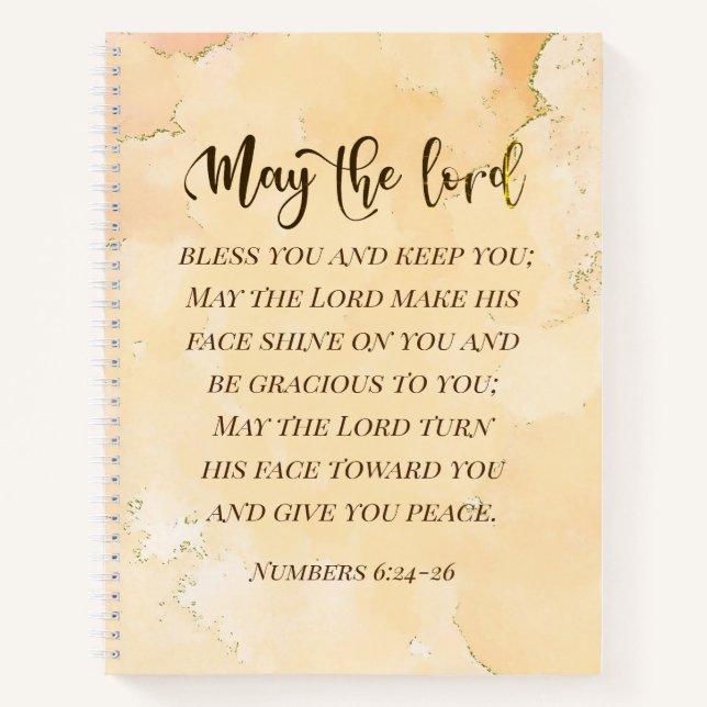 Numbers 6:24-26 The Lord Bless You and Keep You  Notebook (Front)