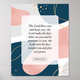Numbers 6:24-26 The Lord bless you and keep you Poster