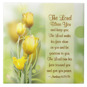 Numbers 6 24-26 The Lord bless you and keep you Tile