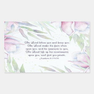Numbers 6:24-26 The Lord Bless You, Bible Verse Sticker
