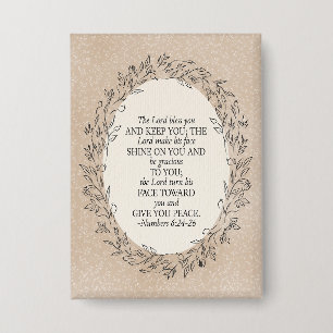 Numbers 6:24–26 The Lord Bless You Neutral Vintage