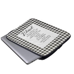 Numbers 6:24–26 The Lord Bless You Neutral Vintage Laptop Sleeve