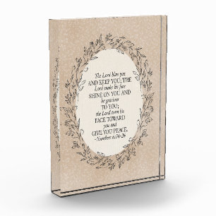 Numbers 6:24–26 The Lord Bless You Neutral Vintage Photo Block