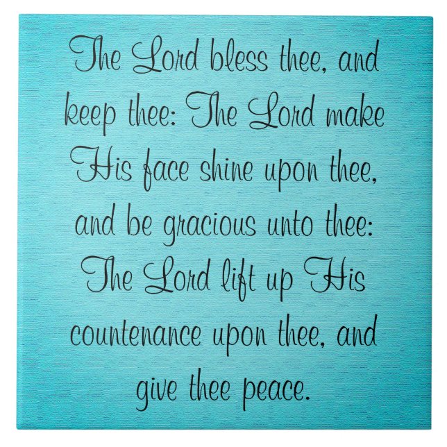 Numbers 6:24-26 tile (Front)