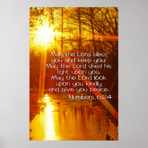 NUMBERS 6:24 MAY THE LORD BLESS YOU POSTER