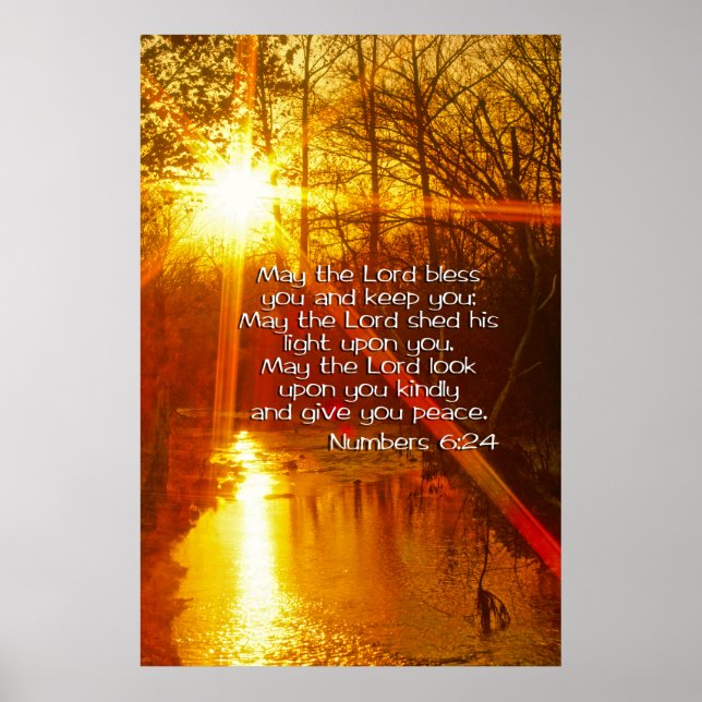 NUMBERS 6:24 MAY THE LORD BLESS YOU POSTER (Front)
