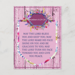 Numbers 6:24- The Lord's Blessing Bible Verse Postcard