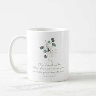 Numbers 6:25, Bible Verse Print, Mug