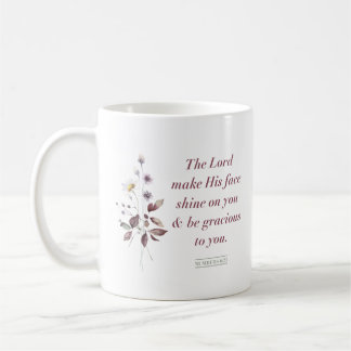 Numbers 6:25, Bible Verse Print, Mug