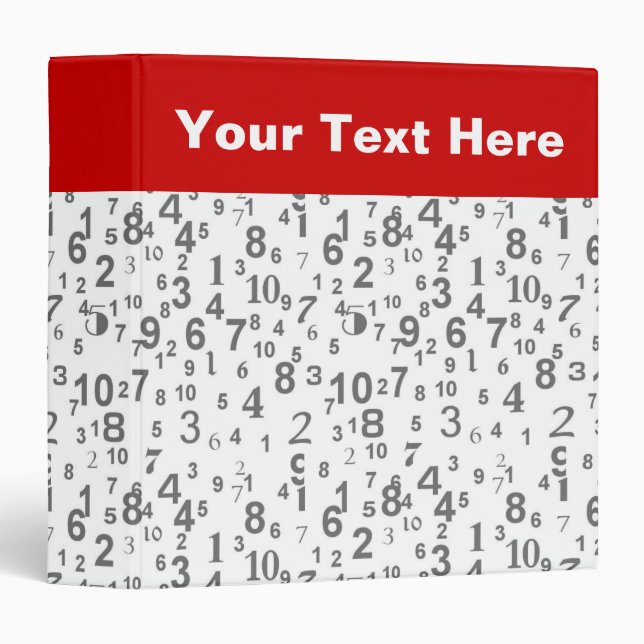 Numbers All Over Binder (Front/Spine)