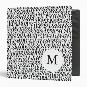 Numbers And Letters Monogram binder