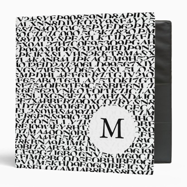 Numbers And Letters Monogram binder (Front/Inside)