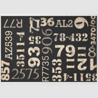 Numbers Furniture Decoupage Paper