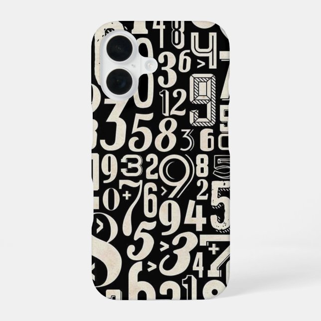 Numbers iPhone 16 Case (Back)