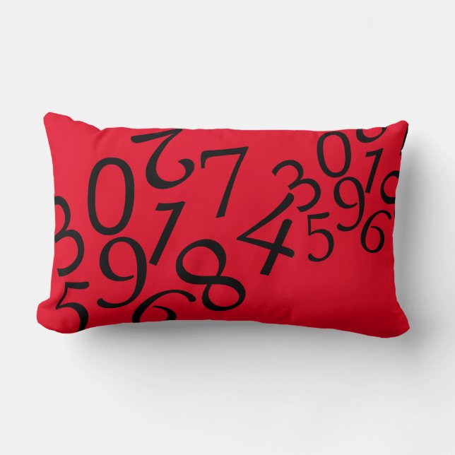 Numbers Maths Abstract Art Pattern Pillow Cushion (Front)