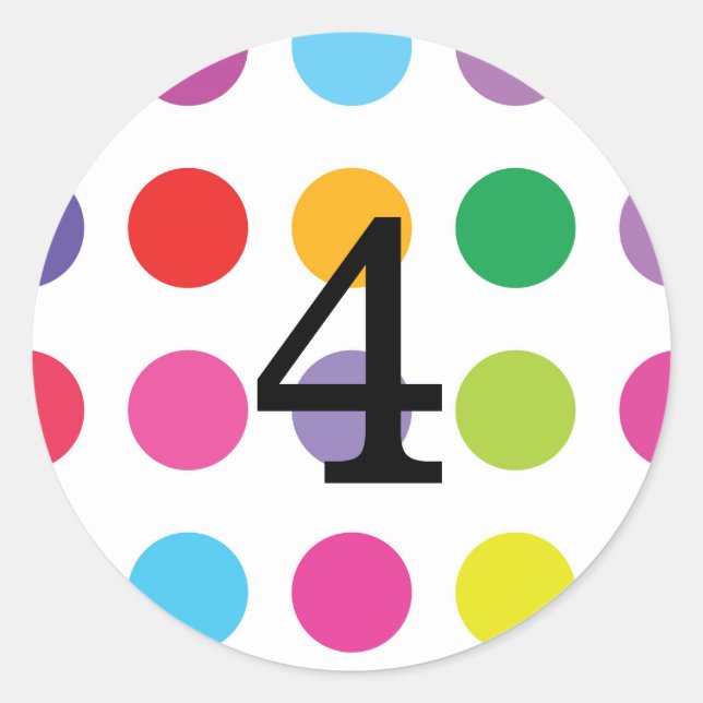 Numbers Round Sticker (Front)